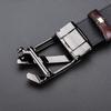 Men's Business Alloy Buckle Head Belt Automatic Buckle Letter Head Layer Cowhide Belt Automatic Buckle High-end Gift Box