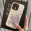 Purple Lily Flower Stars Soft Case For iPhone 17 16 16e 14 13 12 Mini 11 15 Pro Max X 13Pro 17 Air Anti-drop Airbag Cover Funda