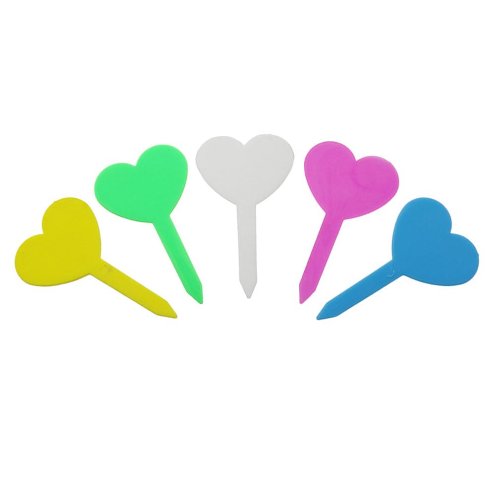 100Pcs Plant Labels Heart-shape Clover-Shape Waterproof Flower Herb Nursery Tags Garden Balcony Potted Plants Marking Signs