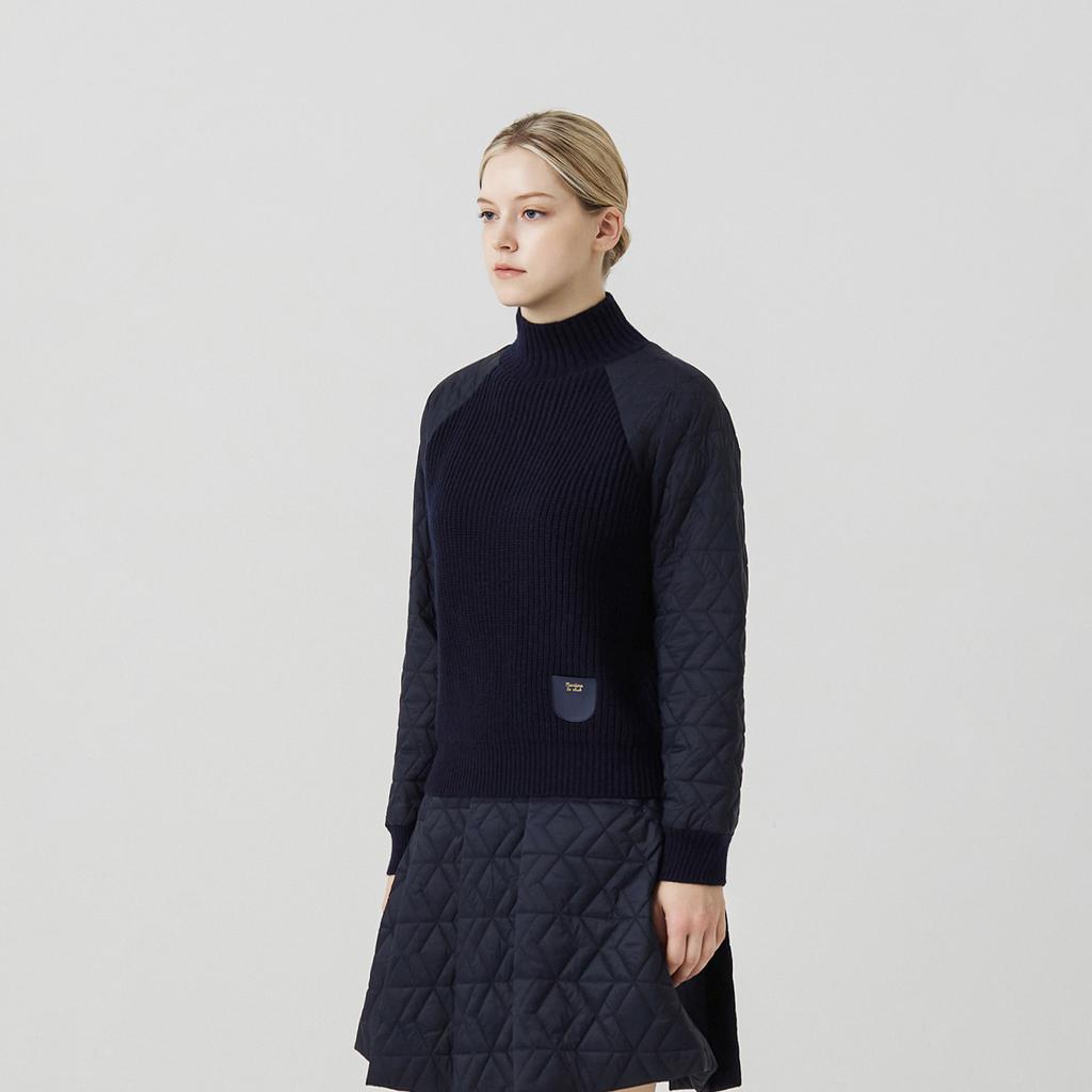 MARTINE GOLF High Neck Sweater_Navy