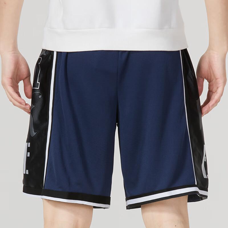 Nike Color-Block Logo Print Drawstring Breathable Casual Knit Shorts Men Bottoms Blue DX0256-410