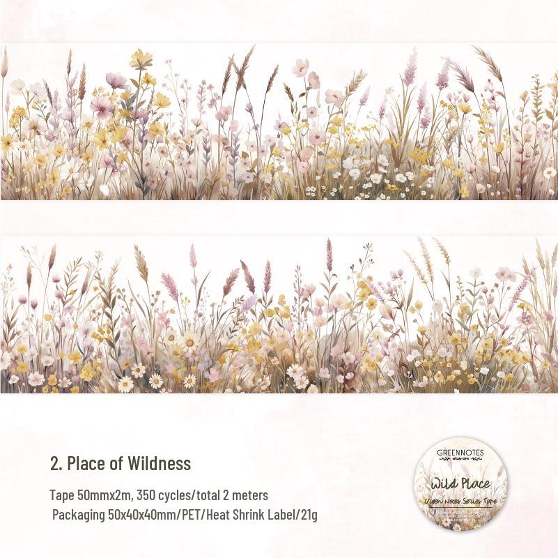 

Twilight Green Grass Patch Theme Journal Stickers - 6 Styles