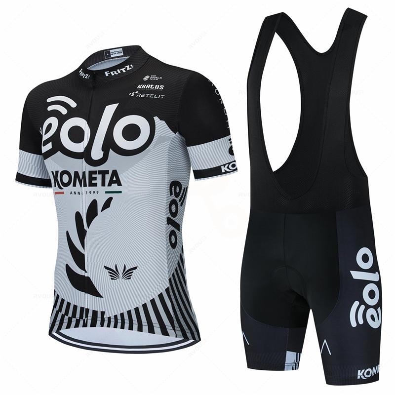 2026 Ensemble Cycliste Eolo Kometa Team Homme Maillot de Vélo Manches Courtes Kit Vêtements Vélo Vêtement Cyclisme VTT Uniforme Triathlon Maillot
