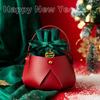 Leather Cloth Christmas Gift Bag Red Green Candy Handle Bag Christmas Tree Decorations for Home Table 2025 New Year Gift Bag