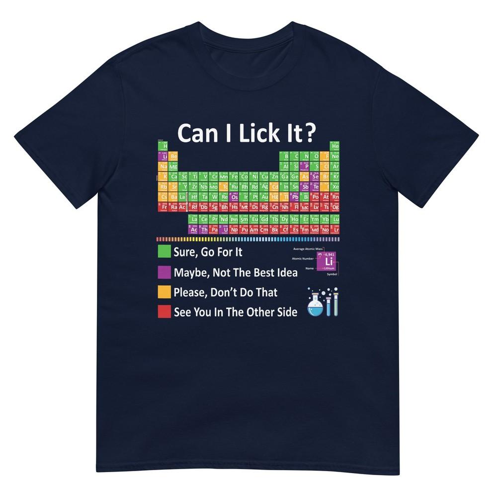 ¿Puedo Lamerlo Tabla Periódica Gráfico Profesor de Ciencias Fresco Meme Camiseta