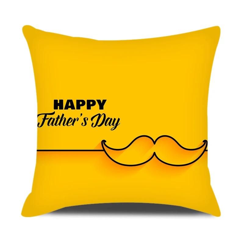 Vatertagsgeschenke Kissenbezug 18x18 Zoll Ich liebe Papa Buchstaben Dekokissenbezug Party Zuhause Dekokissenbezug für Sofa
