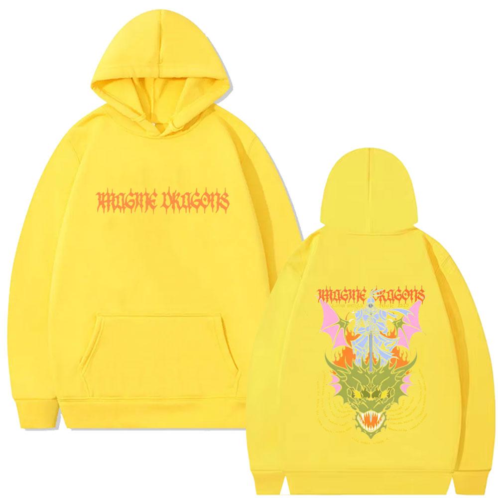 

Худи Imagine Dragons Loom World Tour Мужское Женское Модное Оверсайз Уличная Одежда Мужская Рок Мультфильм Дракон Пуловер Худи 3XL