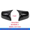 For Tesla Model 3 Model Y Rear View Door Wing Side Mirror Cover Caps Shell Case Rearview Cap Exterior Accessories Carbon Fiber