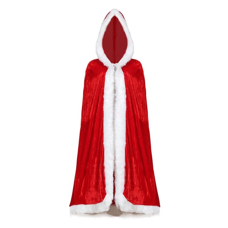 Hood Cloak Costumes Cosplay Apparel Velvet Cape Cloak Christmas Cloak For Women Adult Halloween Velvet Cloak Cape Hooded