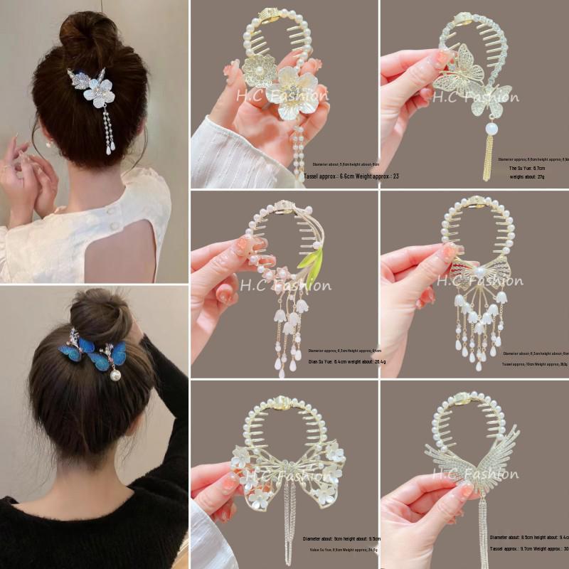 Elegant Lily of the Valley Tassel Hairpin: Timeless Updo Clip for a Refined Look