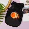 1 Pc Summer Breathable Mesh Dog Vest Cute Cartoon Marine Animal Prints Sleeveless T-Shirt Suitable For Small Pet Daily Wear