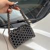 Handmade Bead Bag, High-end Sense, Retro Shiny Woven Chain Women's Crossbody Bag