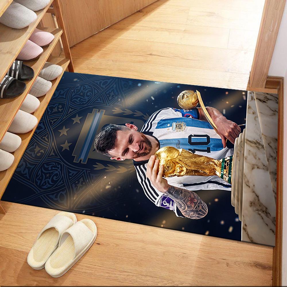 Messi 342 Area Rug Suitable for Balcony Living Rooms Entryway Playrooms Antislip Carpet Office home decor Gift for Festivals