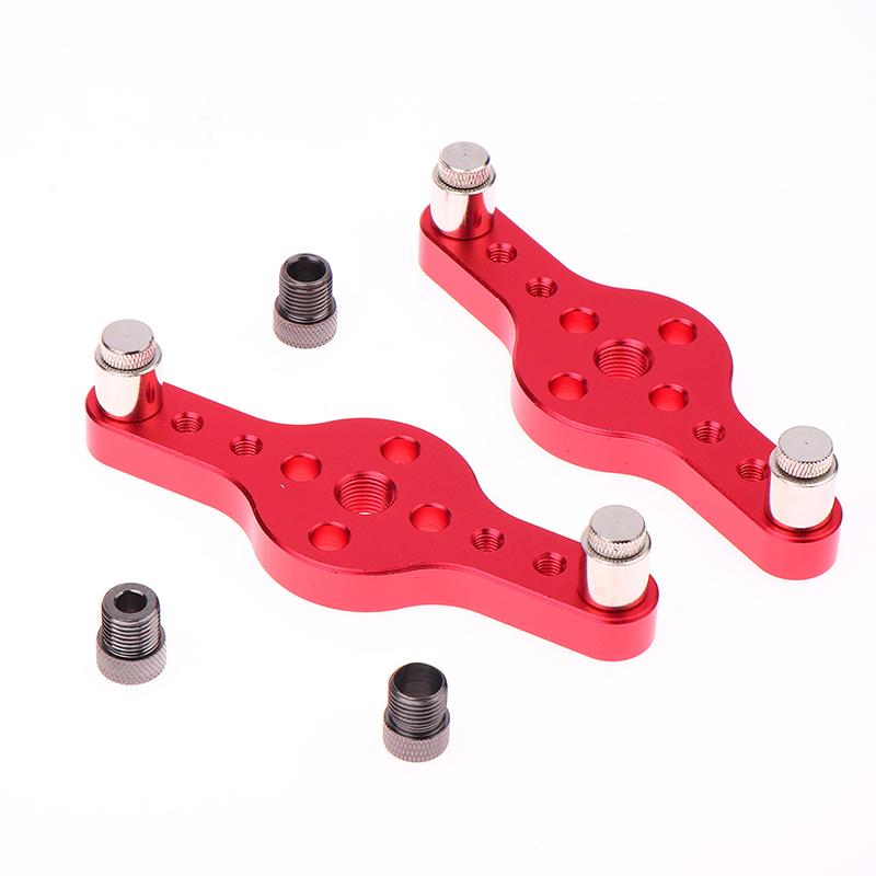 6/8/10mm Alloy Vertical Hole Jig Wood Dowel Hole Drilling Guide Jig Drill Bit Kit Woodworking Drilling Locator Hole Puncher