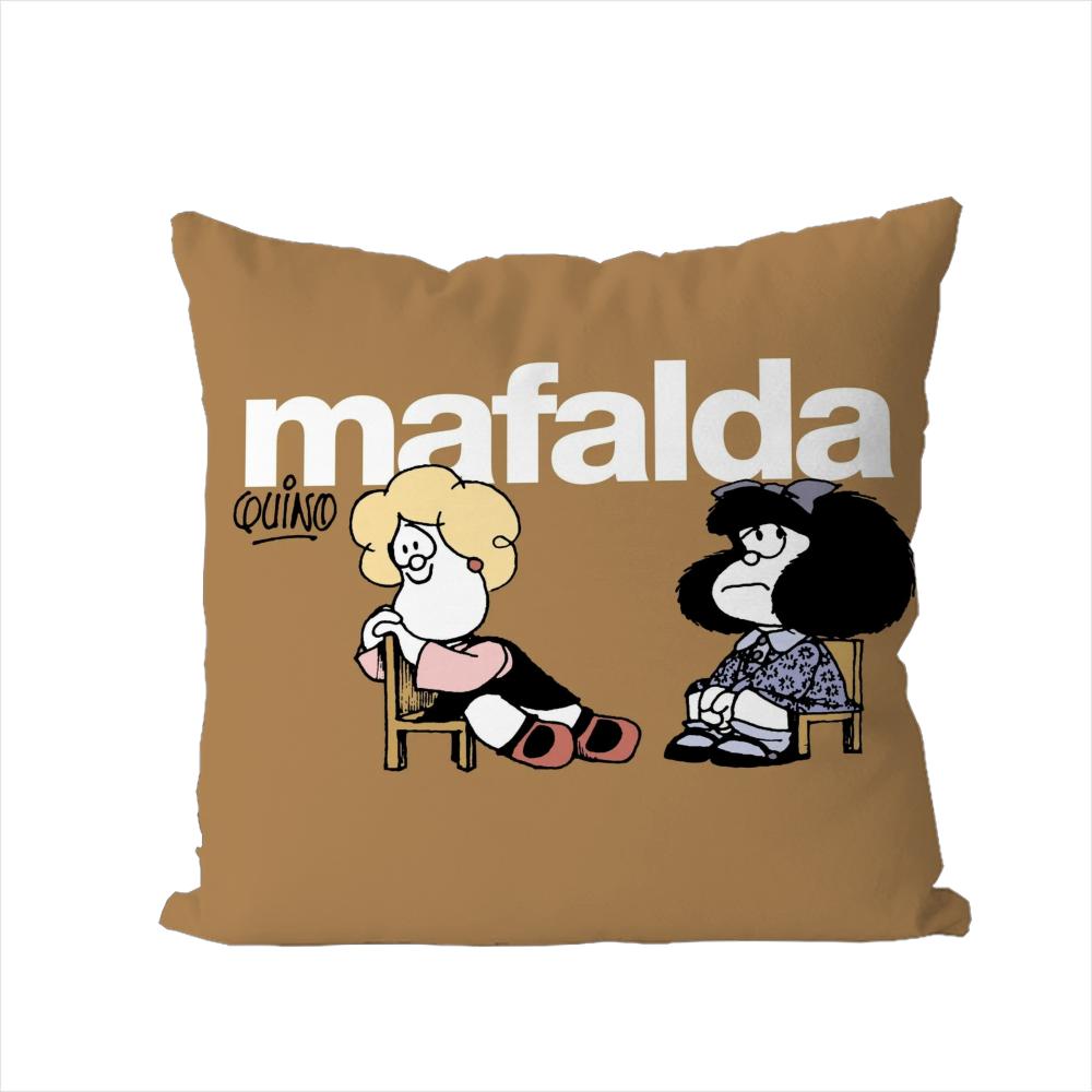 Federa per Cuscino Mafalda per Auto Divano Decorativa per la Casa Stampa Double-Sided Peluche Quadrato Cuscino da Lancio Copricuscino