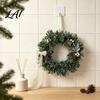 Front Door Christmas Wreath Artificial Norfolk Pine for Door Faux Greenery Needle Green Wreath Winter Farmhouse Holiday Hanging Decor Porch