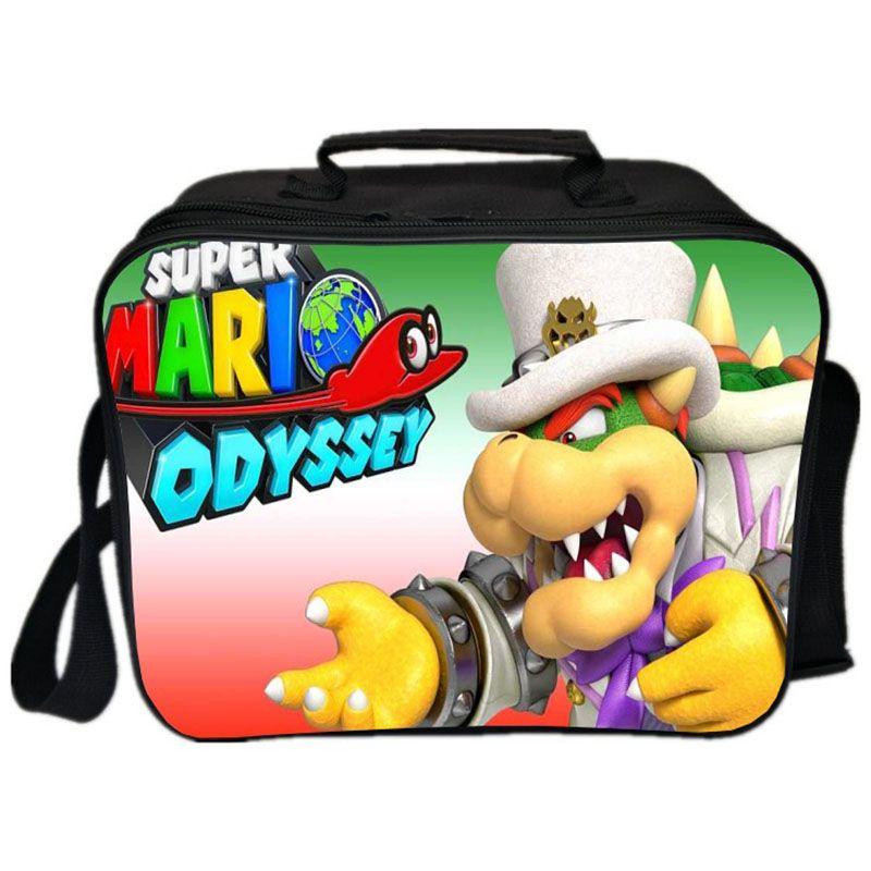 Mario Insulated Lunch Bag With Adjustable Shoulder Strap And Large Capacity Design