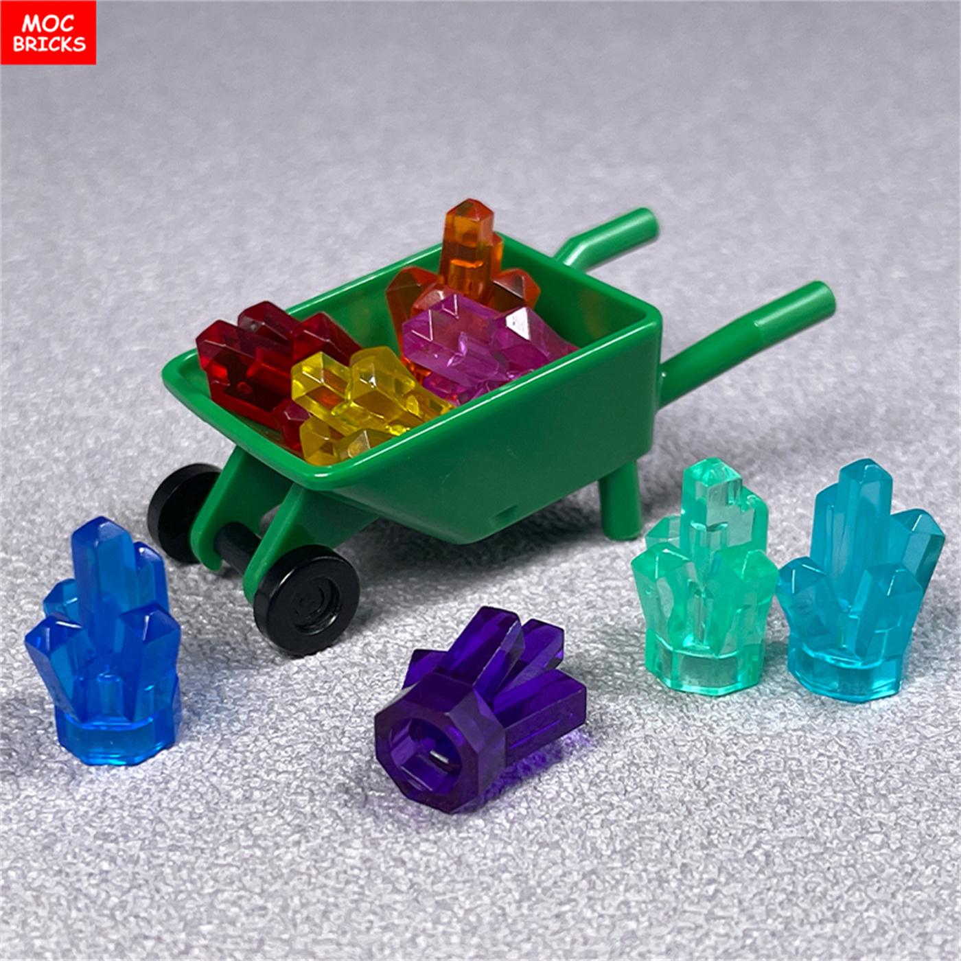 MOC Bakstenen Steen Edelsteen Verfertserts Rots 1x1 Kristal 5 Punten 29377 30385 28623 Leren-Gerichte Bouwstenen