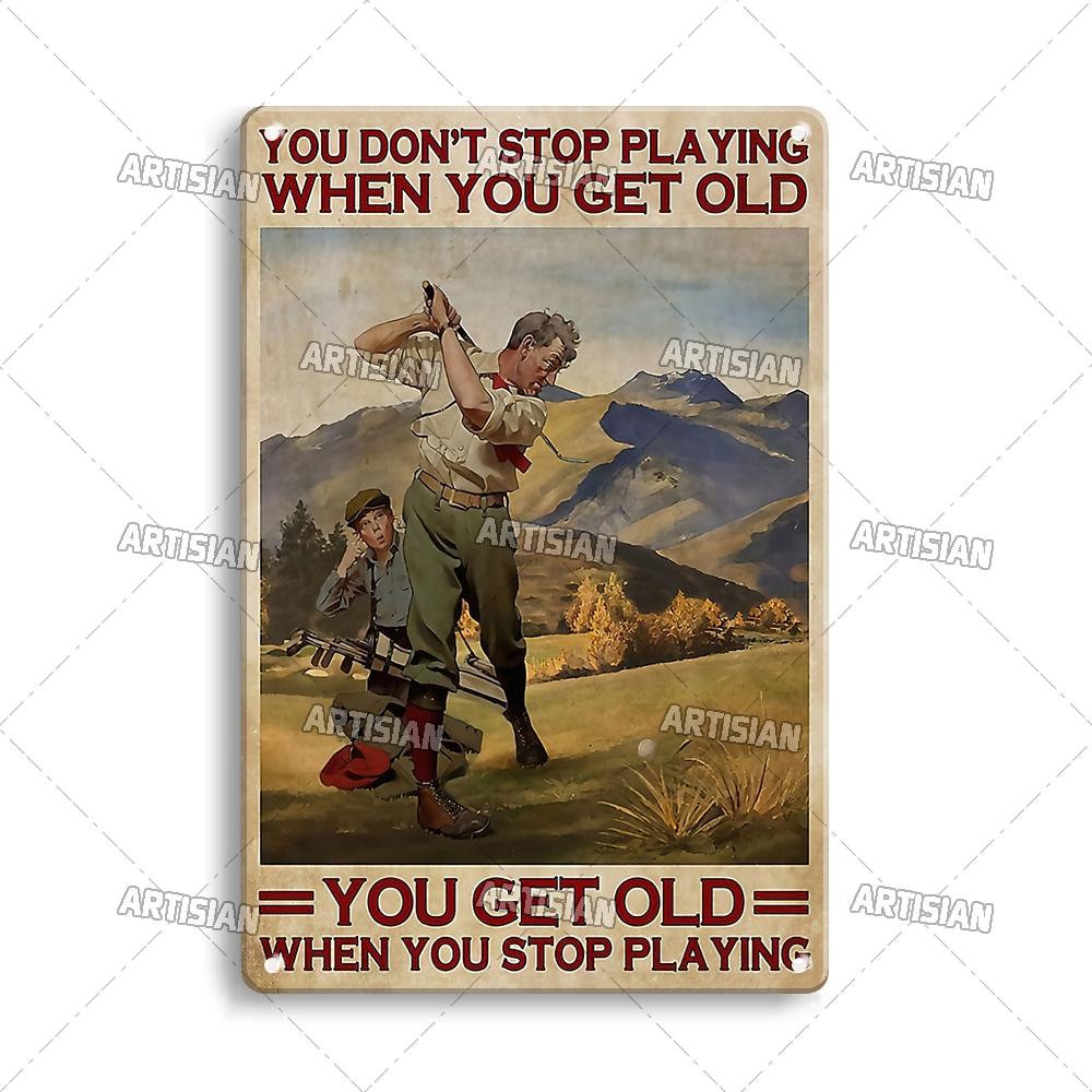 Artisian Sport Metal Plate Golf Tin Sign Vintage Decorative Poster Wall Decor Garage Bar Pub Club Hotel Kitchen Home Man Cave
