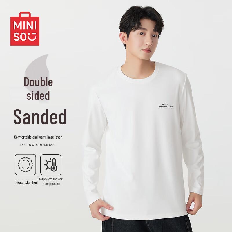 

MINISO Men s Warm Long Sleeve Base Layer T-Shirt M