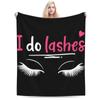 Lashes Eyelash Lash Artists Cosmetics Blanket Soft Warm Flannel Throw Blanket Cover for Bed Living Room Picnic Travel Home Sofa