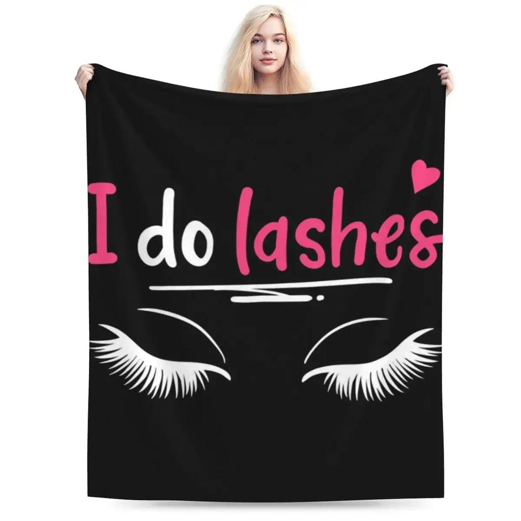 Lashes Eyelash Lash Artists Cosmetics Blanket Soft Warm Flannel Throw Blanket Cover for Bed Living Room Picnic Travel Home Sofa
