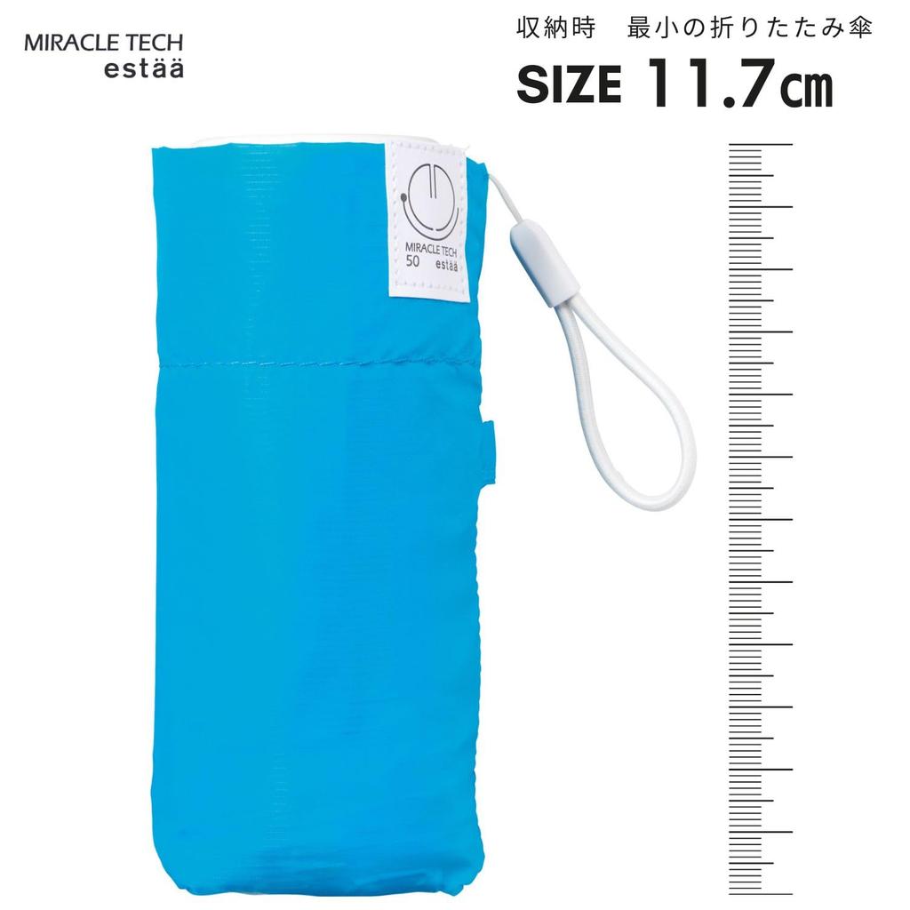 Miracle Tech Lightweight Folding UV Protection Folding Umbrella 50cm 10323 Blue Imada Mio Ambassador Ultra-compact 11.7cm