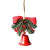 Künstliche Kiefer Weihnachtsglocke Anhänger Metall Haus Weihnachtsdekoration Neujahr Zubehör