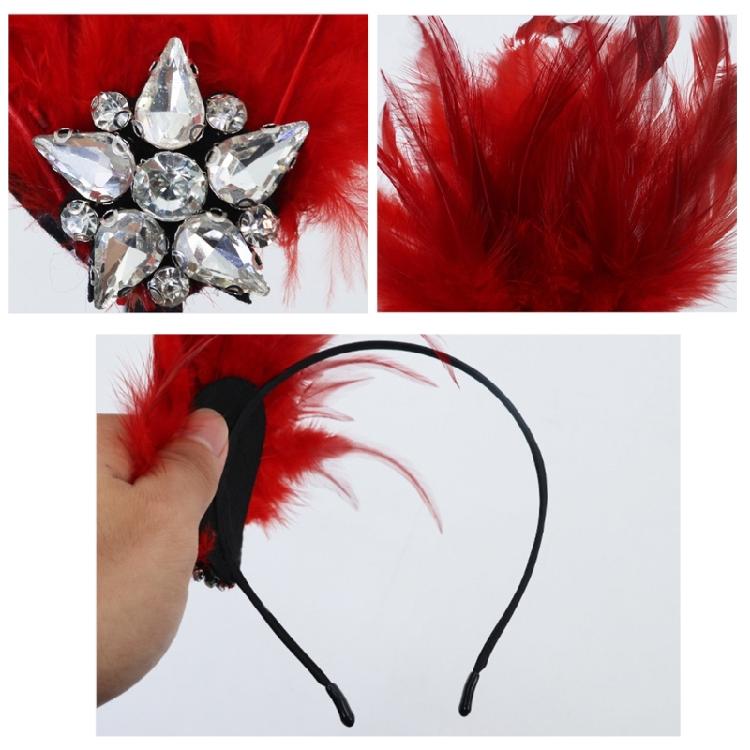 1920er Jahre Kopfschmuck Mardi Gras Party Feder-Haarband Damen Fascinator Stirnband