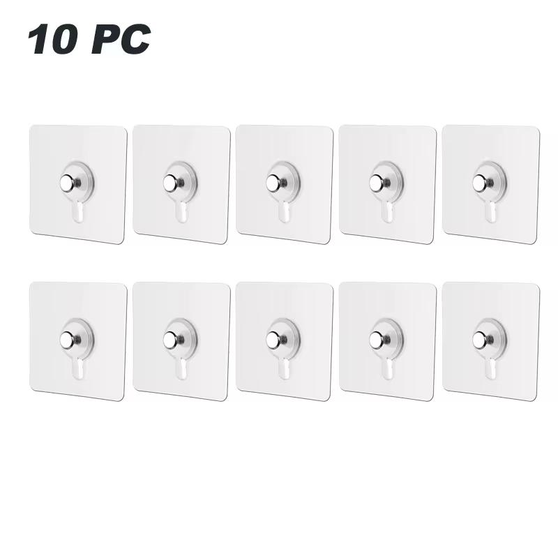 50PCS Adhesive Hooks Photo Frame Poster Hooks Waterproof Kitchen Bathroom Accessories Screw Hook