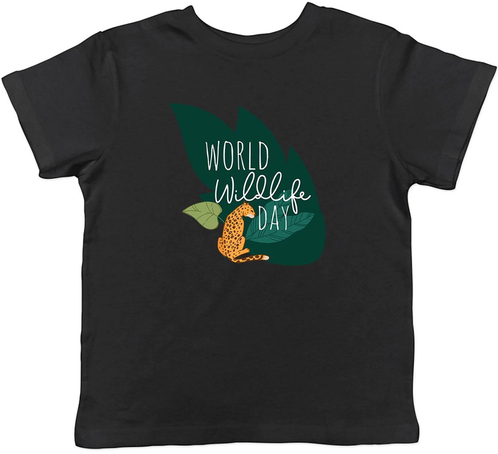 World Wifelife Day Cheetah Childrens Kids T-Shirt Boys Girls 100