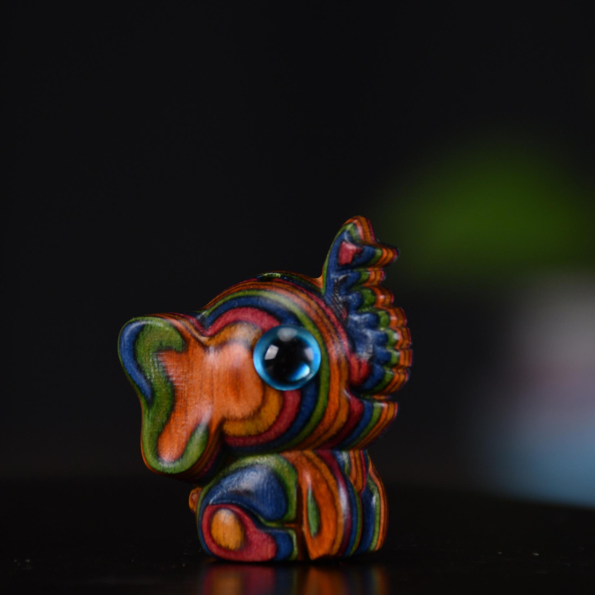 

Украшение «Любопытный котенок» из сандалового дерева: Милая, Креативная Мини Деревянная Фигурка Животного - Очаровательный Карманный Подарок