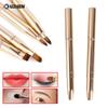 Retractable Double-Ended Makeup Brush Lip Brush Eye Liner Eyeshadow Foundation Brush Gold Make Up Cosmetics Tool