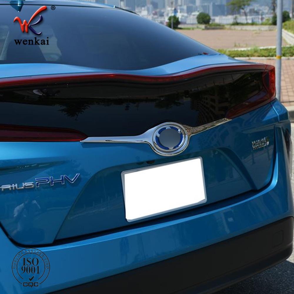 For Toyota Prius Prime XW50 PHV 2015- ABS Rear Tail Trunk Lid Molding Trim Decoration Cover Trim Car Styling Accessories