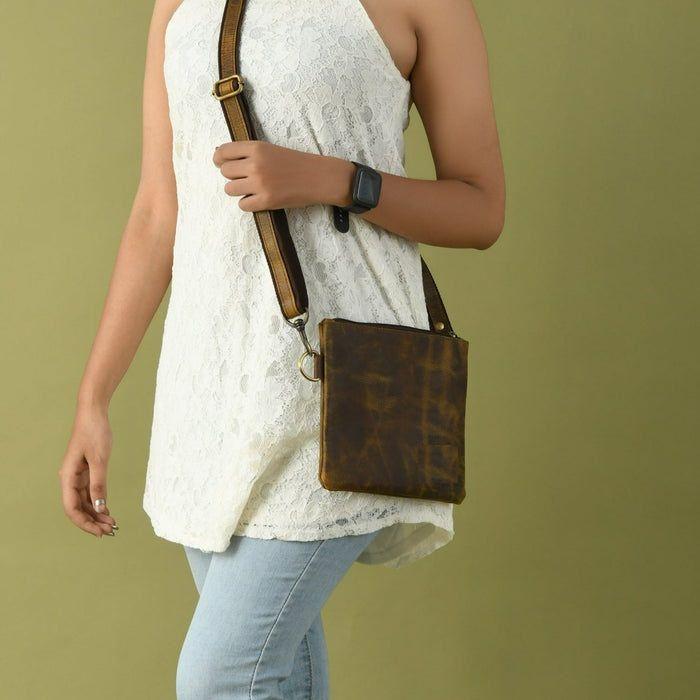 leather  Crossbody Sling Bag