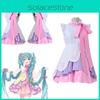 Sweet And Lovely Cosplay Costume Set Hatsune Miku Long Hair Princess