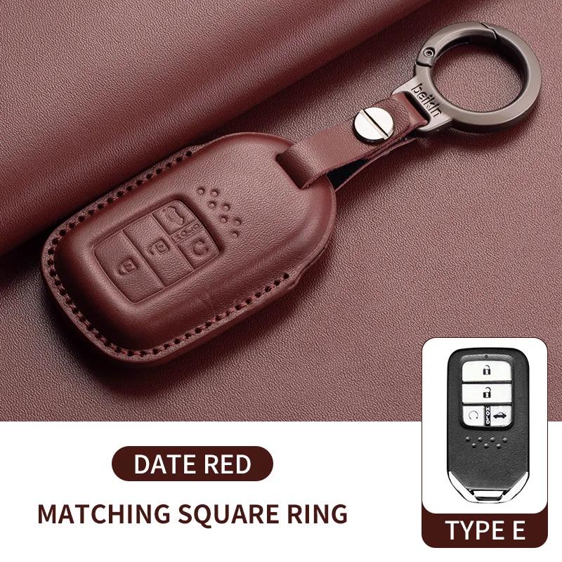 Leather Car Remote Key Case Cover Shell for Honda Civic 11th 2022 for Honda 2022 2023 2024 Civic for Accord CR-V HR-V Pilot