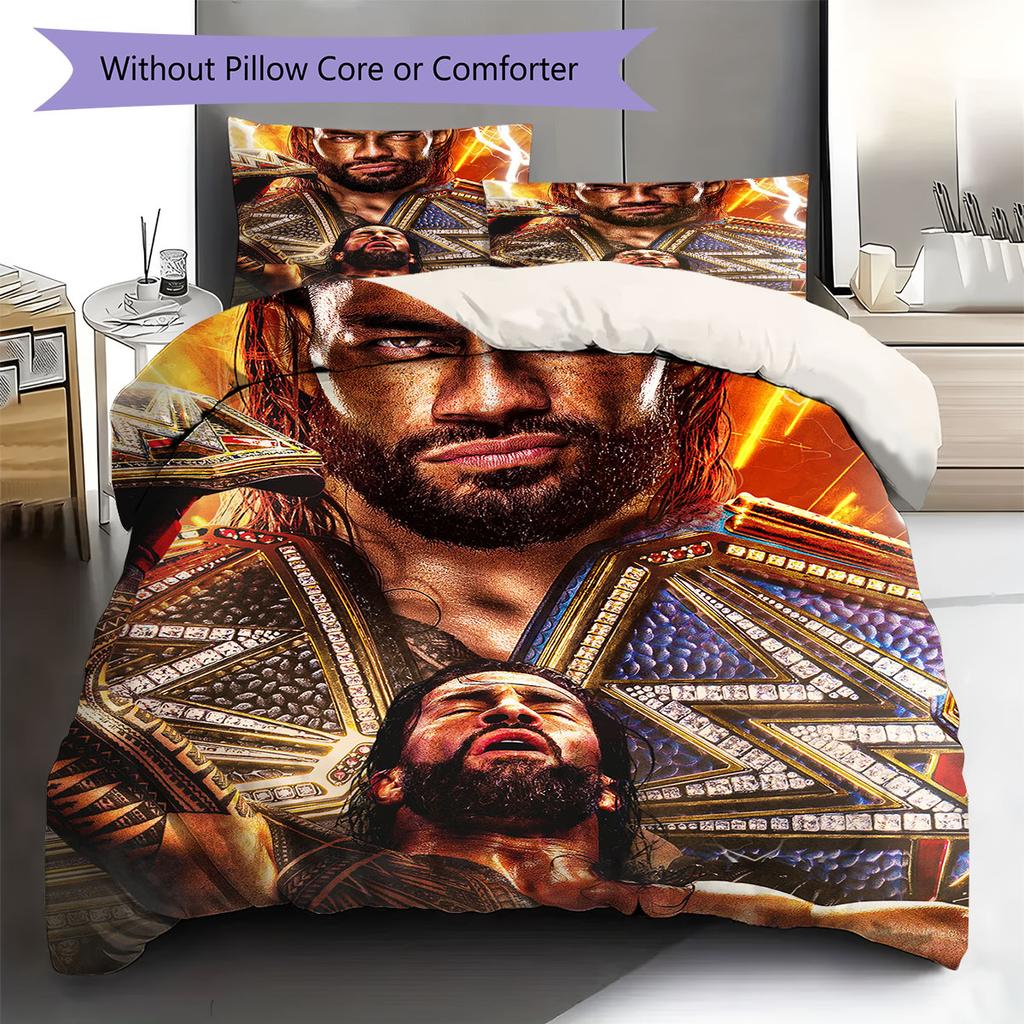 Leati Joseph Joe Anoa'i Pattern Bedding,Quilt Set Quilt Cover Pillowcase Home Birthday Gift(1 * duvet cover + 2 * pillowcase, without core)