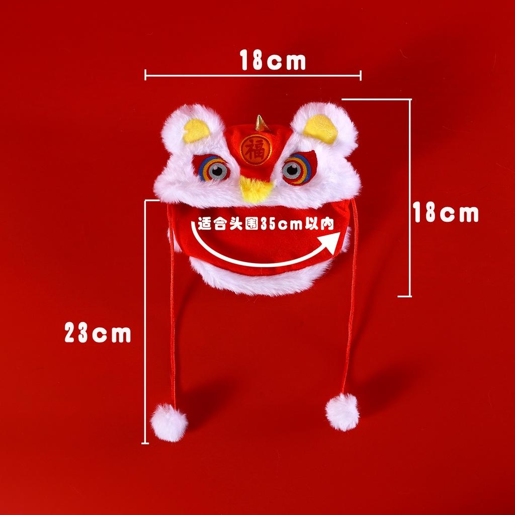 Kopfschmuck im chinesischen Stil mit Cartoon-Muster für Katzen und Hunde