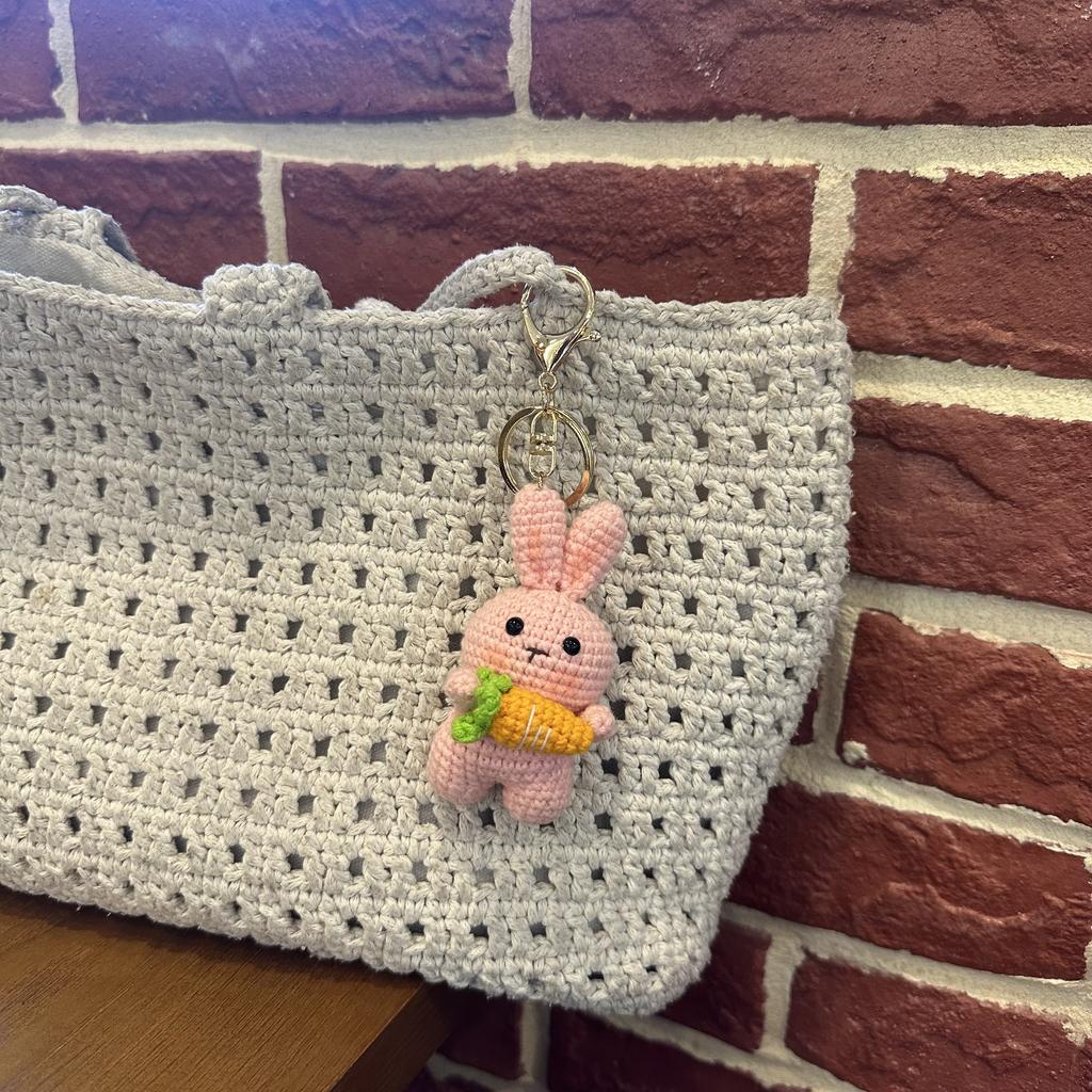 Handmade wool crocheted cartoon sunny day doll dog pig sheep chicken fox rabbit animal diy doll head key chain bag decoration