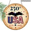 2D Flat1pc Aluminum Independence Day-Themed Wall Decor 7.87 Inches X 7.87 Inches Celebrating the 250th Anniversary Patriotic Decor Suitable for