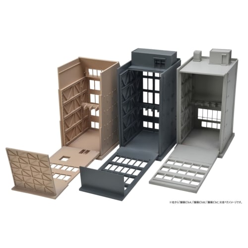 TOMYTEC 1/144 DioColle Combat Series DCM17 Camouflaged Building A Pre-painted Plastic Model 321088