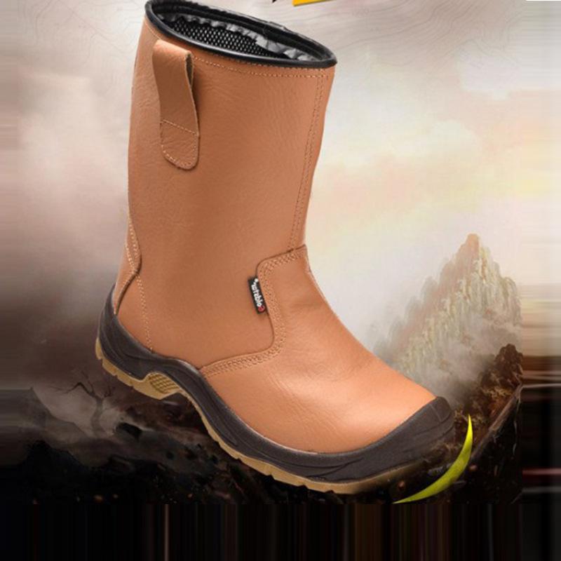 Paulovy boty: Pracovní boty s vysokým svrškem z pravé kůže - Odolné proti nárazu, propíchnutí, vysokým teplotám, opotřebení, uklouznutí, oleji, kyselinám a zásadám.