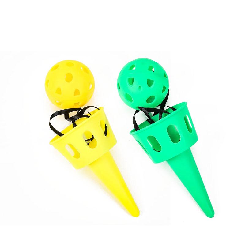 Conjunto de 1/2 Peças Jogo Sensorial de Lançar e Pegar Conjunto de Brinquedos ao Ar Livre Conjunto de Pegar Treinamento de Coordenação Mão-Olho para Crianças