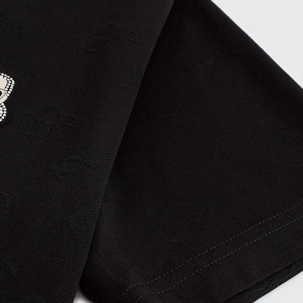 Karl Lagerfeld Commuting Outdoor Sports Comfortable Fashion Casual Logo Cartoon Print Short Sleeve Polo Shirt Men tops Black E33M1701-210696