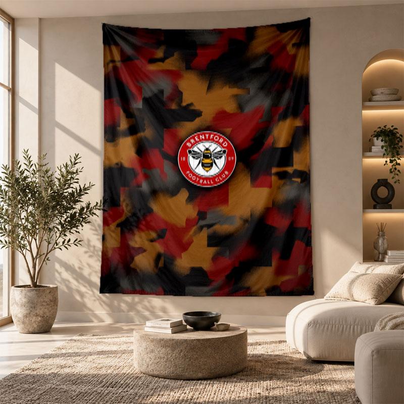 Decorative Tapestry,Brentford Football Printed Wall Art, Lightweight Wall Hanging For Bedroom Background