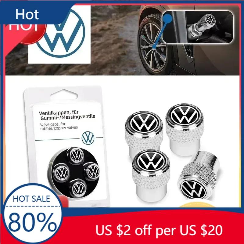 Nové 4ks Krytky ventilků kol automobilu Stonky Stylizace pro Volkswagen VW R-line GTI UPi Golf 7 Golf 8 Passat Jetta Touran CAD