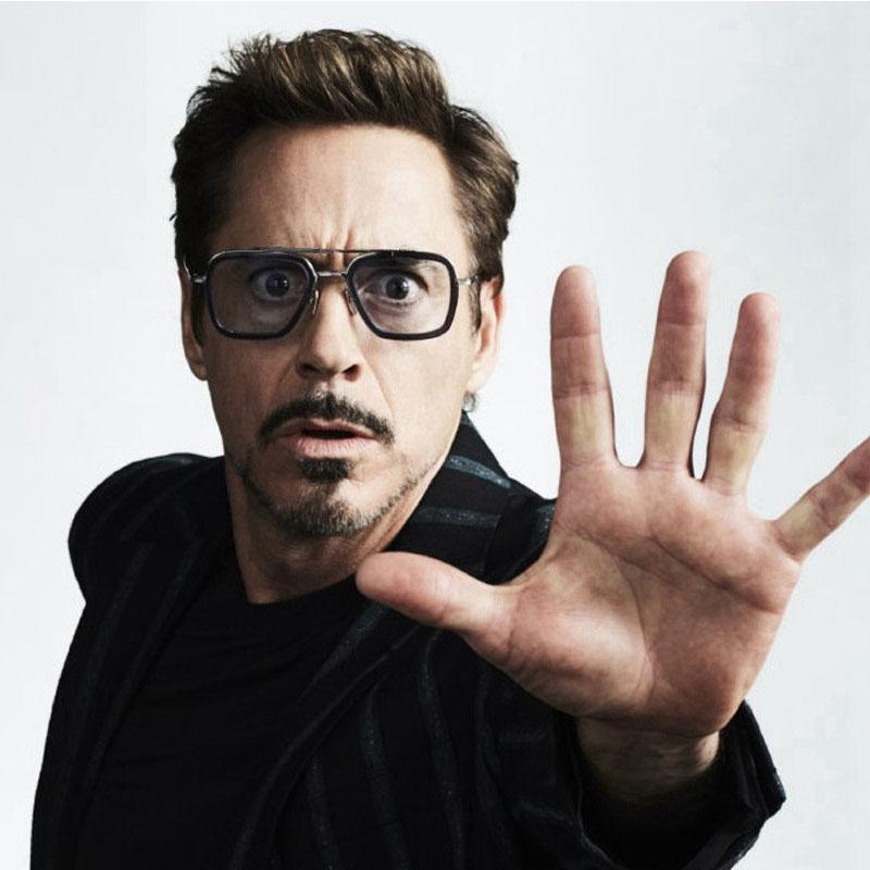 Marque de Lunettes de Soleil Design Populaire Lunettes Iron Man Carrées Double Barre Haute Qualité Homme Nouvelles Lunettes de Soleil Femme Vente Chaude Unisexe Unique