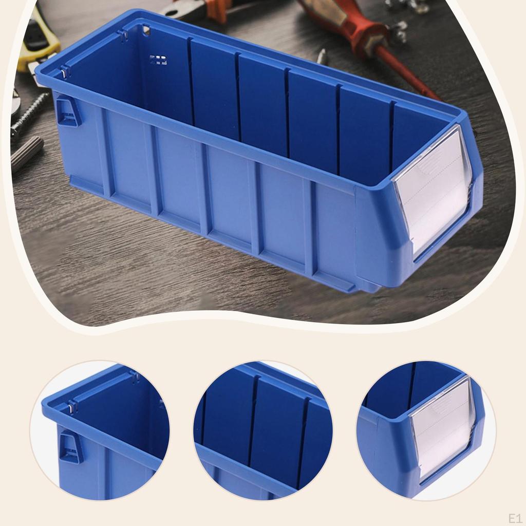 Storage Bin Container Portable Without Lid Mini Parts Box Screw Organizer for Workbench Home