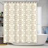 White Bath Curtains With Simple Geometric Design For Home Decor Bathroom Accessories Set Of 1 Pc Shower Curtain Liner Waterproof